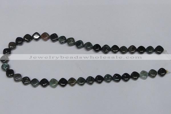 CAB418 15.5 inches 10*10mm rhombic moss agate gemstone beads