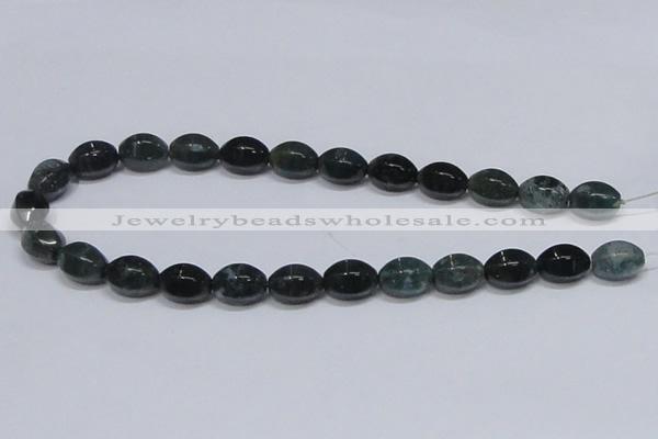 CAB423 15.5 inches 10*14mm faceted rice moss agate gemstone beads