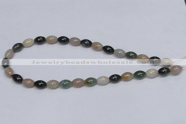 CAB439 15.5 inches 9*12mm rice indian agate gemstone beads wholesale