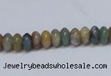 CAB440 15.5 inches 4*8mm rondelle indian agate gemstone beads