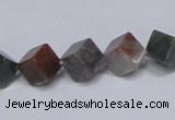 CAB442 15.5 inches 8*8mm inclined cube indian agate gemstone beads