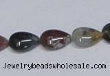 CAB460 15.5 inches 10*14mm flat teardrop indian agate gemstone beads