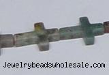 CAB462 15.5 inches 15*20mm cross indian agate gemstone beads