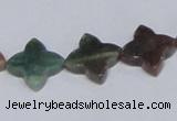 CAB472 15.5 inches 12*12mm flower form indian agate gemstone beads