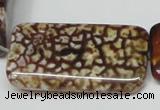 CAB642 15.5 inches 20*40mm rectangle leopard skin agate beads