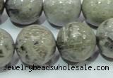 CAB71 15.5 inches 20mm round silver needle agate gemstone beads