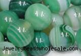 CAB718 15.5 inches 14mm round green agate gemstone beads wholesale