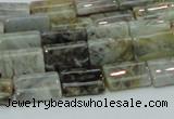 CAB85 15.5 inches 10*15mm rectangle silver needle agate gemstone beads