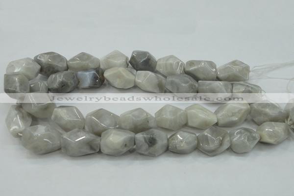 CAB905 15.5 inches 16*25mm nugget natural crazy agate beads wholesale