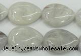 CAB909 15.5 inches 18*25mm flat teardrop natural crazy agate beads