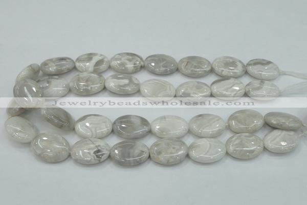 CAB912 15.5 inches 18*25mm oval natural crazy agate beads wholesale