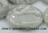 CAB914 15.5 inches 30*40mm oval natural crazy agate beads wholesale