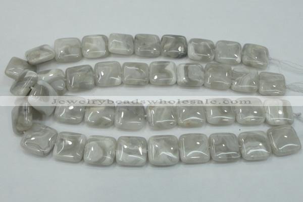 CAB920 15.5 inches 20*20mm square natural crazy agate beads wholesale