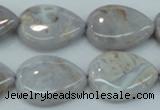 CAB929 15.5 inches 18*25mm flat teardrop natural purple agate beads