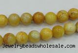 CAB934 15.5 inches 8mm round yellow crazy lace agate beads wholesale