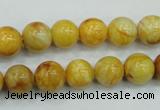 CAB935 15.5 inches 10mm round yellow crazy lace agate beads wholesale