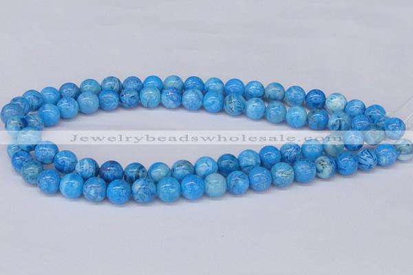 CAB999 15.5 inches 12mm round blue crazy lace agate beads