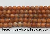 CABS07 15 inches 8mm round orange calcite gemstone beads wholesale