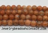 CABS09 15 inches 12mm round orange calcite gemstone beads wholesale