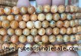 CABS16 15 inches 8mm round orange calcite gemstone beads wholesale