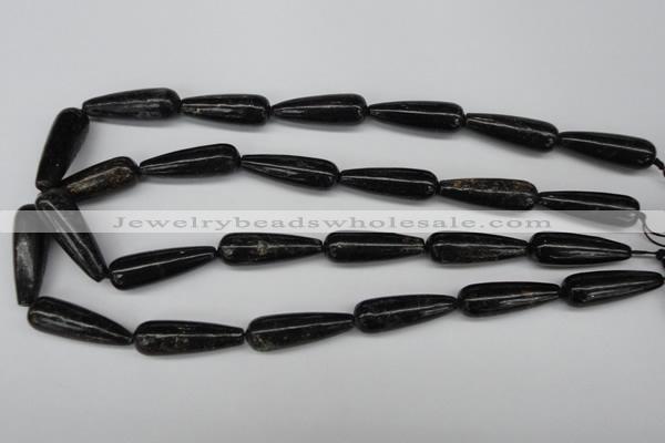 CAE24 15.5 inches 10*30mm teardrop astrophyllite beads wholesale