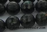 CAE39 15.5 inches 14mm faceted round astrophyllite beads wholesale