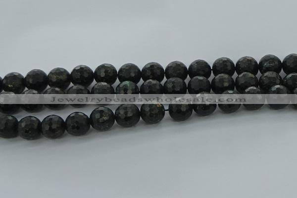 CAE39 15.5 inches 14mm faceted round astrophyllite beads wholesale