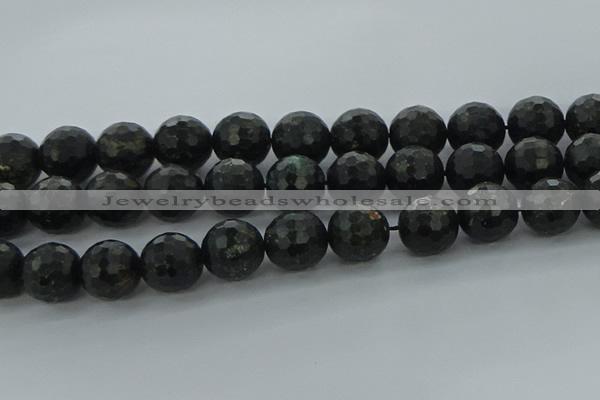 CAE41 15.5 inches 18mm faceted round astrophyllite beads wholesale