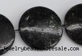 CAE50 15.5 inches 30mm flat round astrophyllite beads wholesale