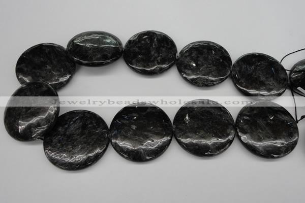 CAE52 15.5 inches 40mm flat round astrophyllite beads wholesale