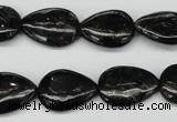 CAE68 15.5 inches 13*18mm flat teardrop astrophyllite beads wholesale