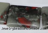 CAF03 15.5 inches 25*35mm rectangle African bloodstone beads