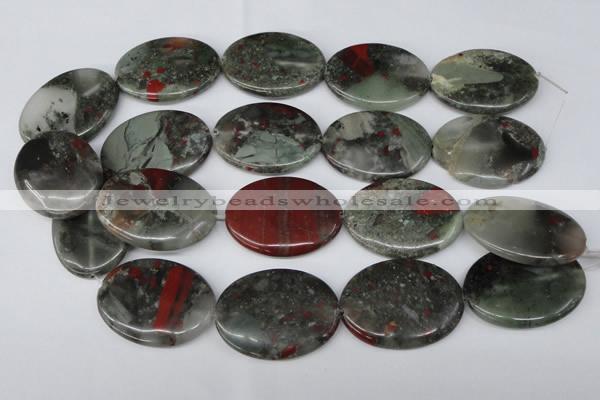 CAF04 15.5 inches 30*40mm oval African bloodstone beads