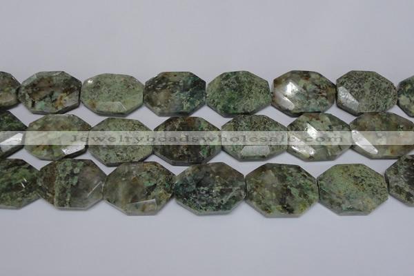 CAF154 15.5 inches 25*35mm faceted octagonal Africa stone beads