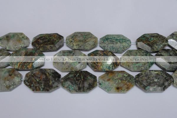 CAF155 15.5 inches 35*45mm faceted octagonal Africa stone beads