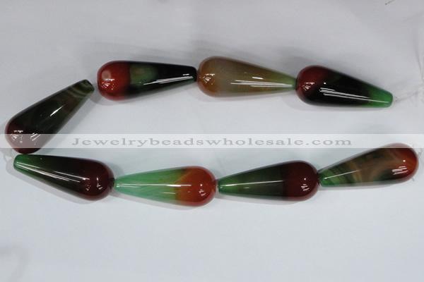 CAG1019 15.5 inches 20*50mm teardrop rainbow agate beads