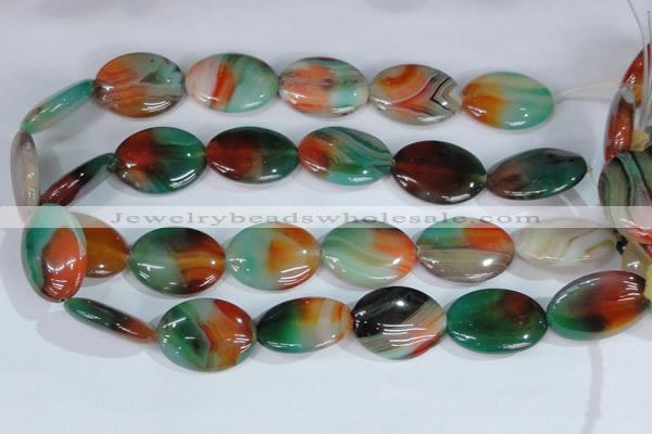 CAG1025 15.5 inches 22*30mm oval rainbow agate beads