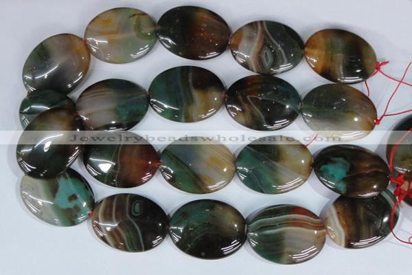 CAG1027 15.5 inches 30*40mm oval rainbow agate beads