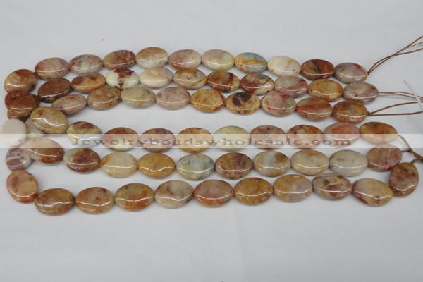 CAG1093 15.5 inches 13*18mm oval Morocco agate beads wholesale