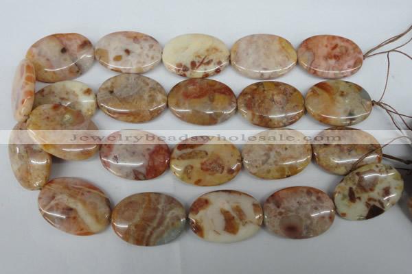 CAG1096 15.5 inches 25*35mm oval Morocco agate beads wholesale