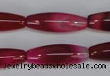 CAG1195 15.5 inches 10*30mm rice line agate gemstone beads