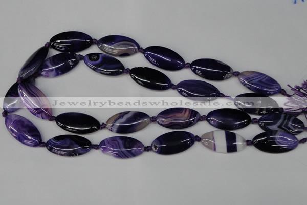 CAG1252 15.5 inches 15*30mm marquise line agate gemstone beads