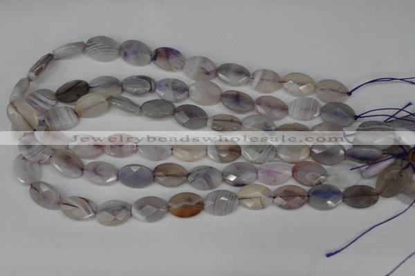 CAG1255 15.5 inches 13*18mm faceted oval line agate gemstone beads