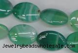 CAG1265 15.5 inches 13*18mm oval line agate gemstone beads