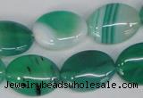 CAG1266 15.5 inches 15*20mm oval line agate gemstone beads