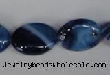 CAG1275 15.5 inches 15*20mm oval line agate gemstone beads