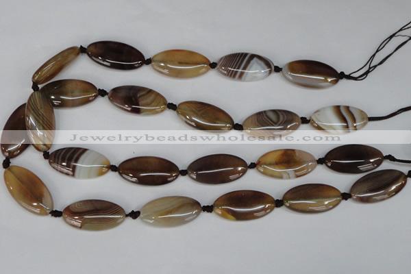 CAG1320 15.5 inches 15*30mm marquise line agate gemstone beads