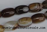 CAG1331 15.5 inches 10*15mm drum line agate gemstone beads