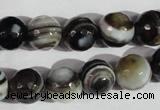 CAG1405 15.5 inches 12mm faceted round line agate gemstone beads