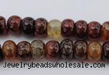 CAG1444 15.5 inches 8*12mm rondelle dragon veins agate beads